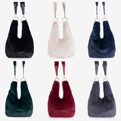 Sac à main femme en fourrure marron - Sacs à main