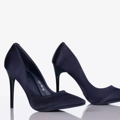 Escarpins en satin bleu marine pour femmes Gold Star - Footwear