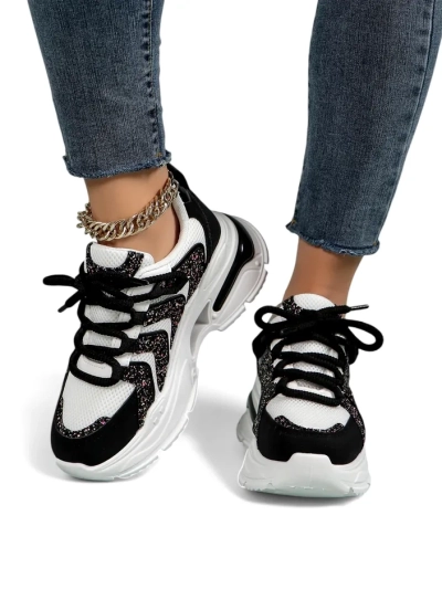 Royalfashion Baskets Sportives à Plateforme pour Femmes Angello