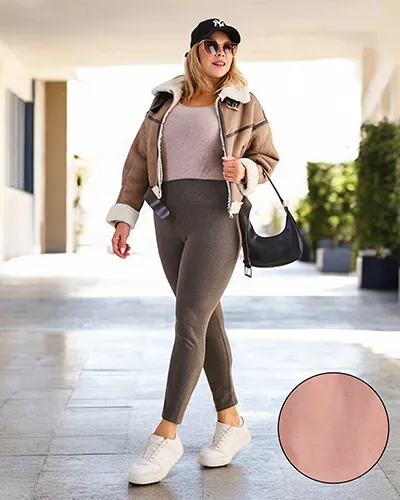 Leggings matelassées en coton pour femmes de grande taille de Royalfashion. Taille PLUS