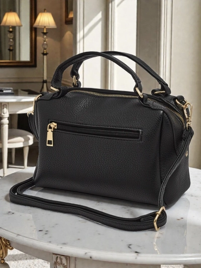 Sac à Main pour Femmes Luna Noir en Cuir Élégant pour Tous les Jours