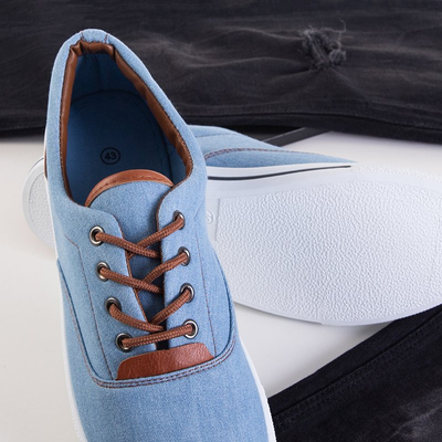 Baskets homme Gromad en denim bleues - Chaussures