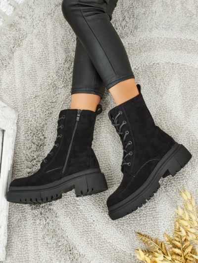 Bottines worker Velisse en éco-daim pour femmes