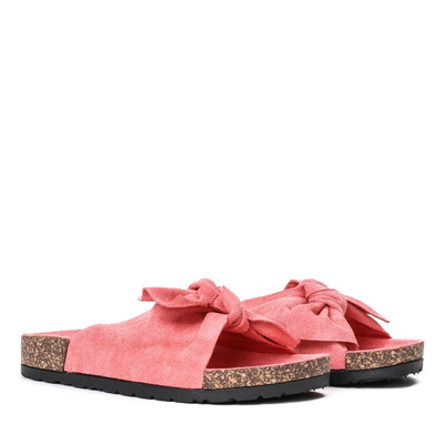 Tongs roses avec nœud d'été - Chaussures