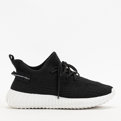Fransi Chaussures de sport pour femmes noires et blanches - Chaussures