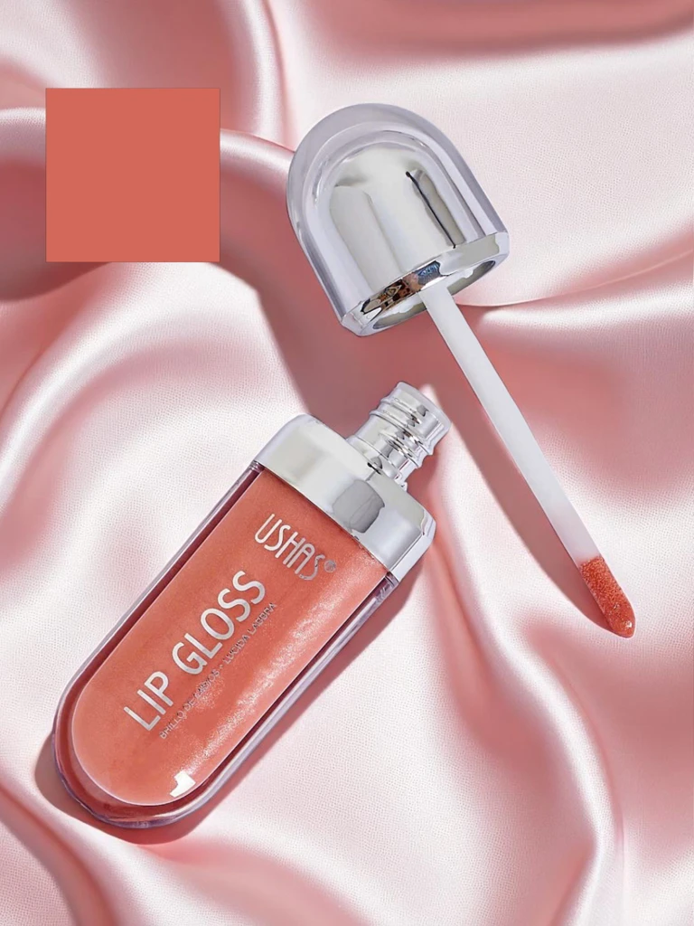 USHAS Gloss à Lèvres Pailleté couleur Rose