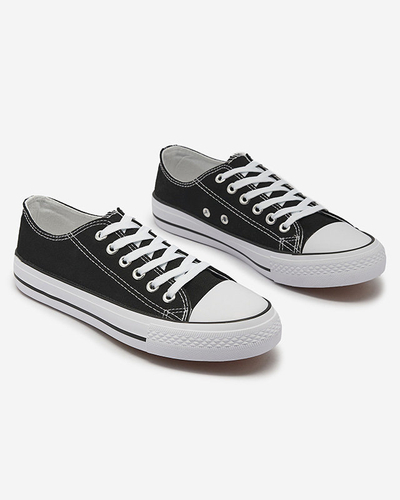 OUTLET Baskets classiques à lacets pour femmes, noires et blanches Ogisa - Chaussures