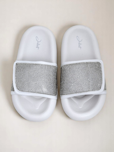 Royalfashion Claquettes plates pour femmes Sparkle Step