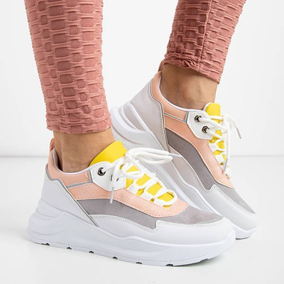 OUTLET Baskets de sport pour femmes roses et grises Dimidra - Footwear