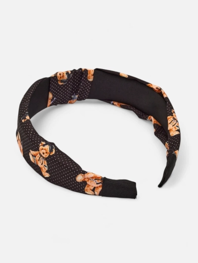 Royalfashion Serre-tête tressé à pois et oursons