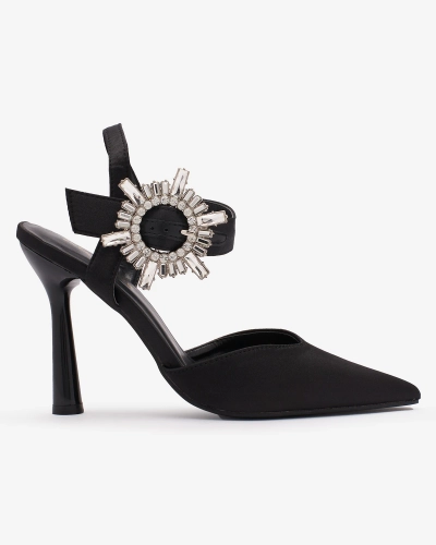 Royalfashion Escarpins sans talon pour femme noir Hopsio