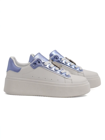 Bella Corsa Écru Sneakers pour Femmes Faits Main