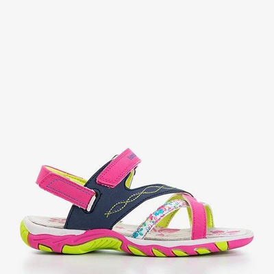 Sandales fille bleu marine et rose Esteban - Footwear