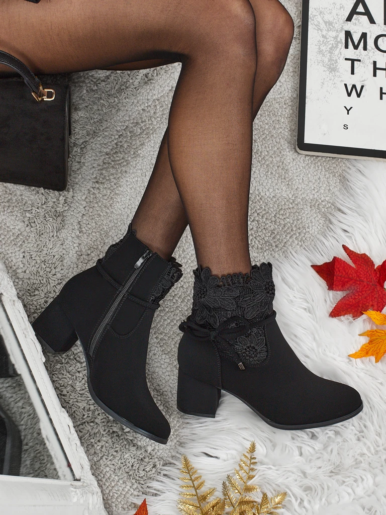 Bottines Diana Noires Élégantes pour l'Automne
