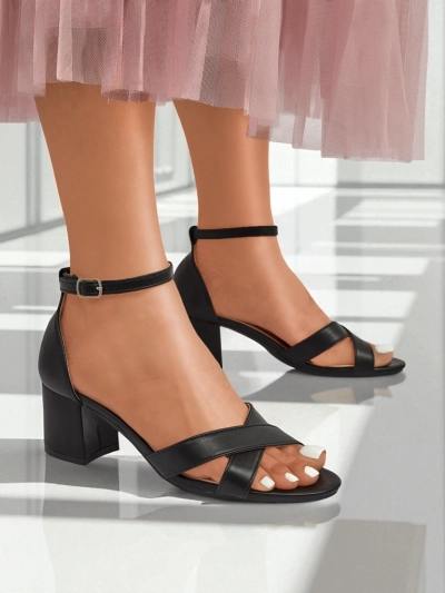 Sandales à talons blocs Royalfashion pour femmes Eleganza Strap