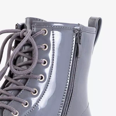 OUTLET Sacs Isibeal enfant laqués gris - Chaussures