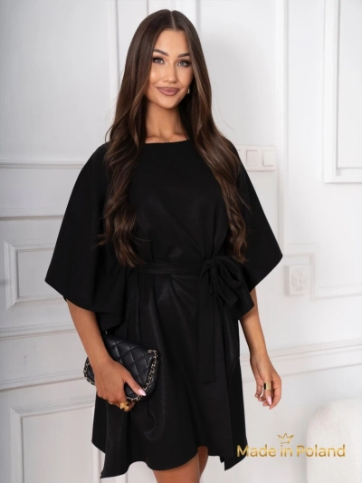 Robe courte pour femme avec ceinture et volants Eviest