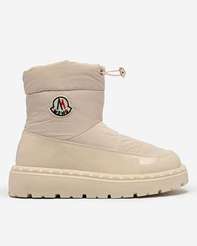 Royalfashion Bottes de neige à enfiler pour femme en couleur crème Ireda