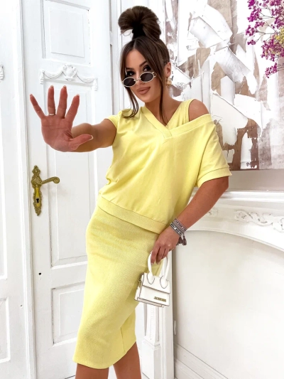 Ensemble Royalfashion Femme avec un sweat à capuche révélateur et une robe longueur genoux
