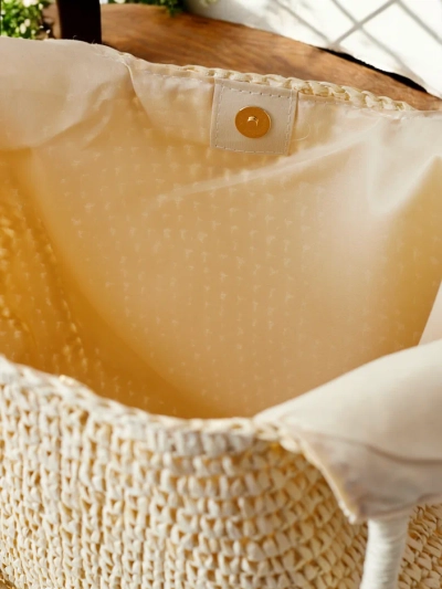 Royalfashion Grand sac en paille pour femmes