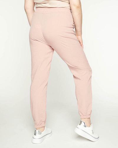 Jogging en tissu rose pour femme GRANDE TAILLE - Vêtement