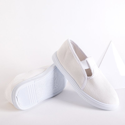 Baskets blanches côtelées pour enfants Ricia - Chaussures