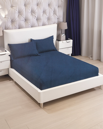 Linge de lit en coton 160x200 Parure 3 PIÈCES - Linge de lit