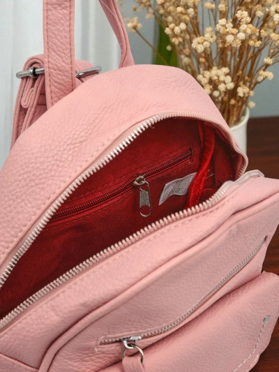 Sac à dos pour femme Ariadne Rosa Królewska Moda en cuir écologique 25x25 cm