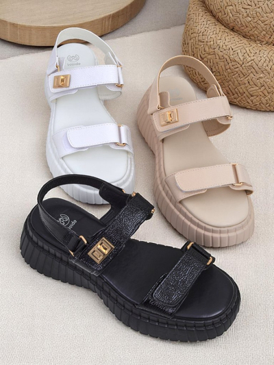 Royalfashion Sandales pour femmes sur une semelle épaisse Aganda