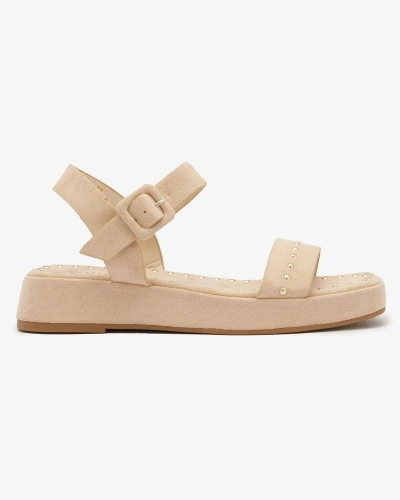 Sandales femme beige avec strass Franssia - Footwear