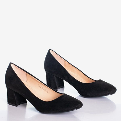 Escarpins noirs pour femmes sur le montant bas Give Love - Chaussures 1