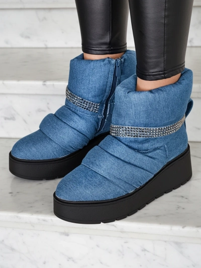 Royalfashion Bottes de neige compensées pour femmes Renosi