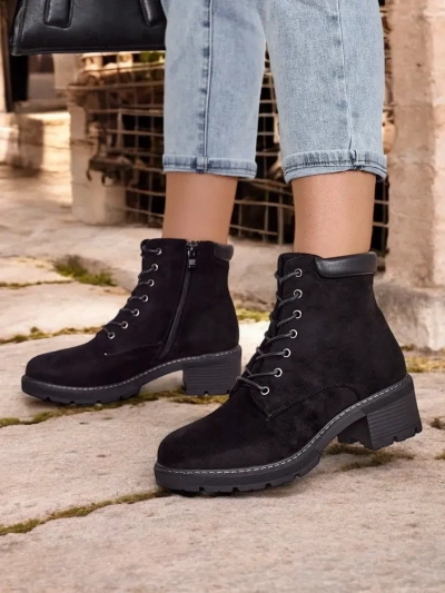 Royalfashion Bottes à lacets pour femmes Esio