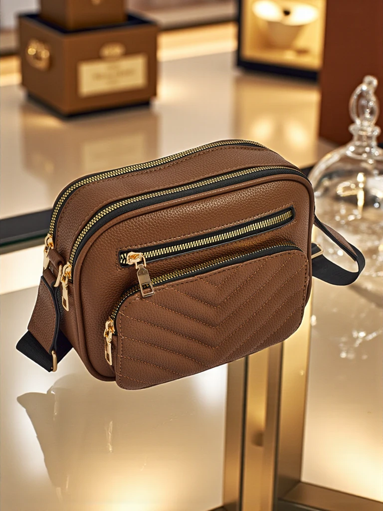 Petit sac à main pour femme en cuir écologique Lunar Elegance