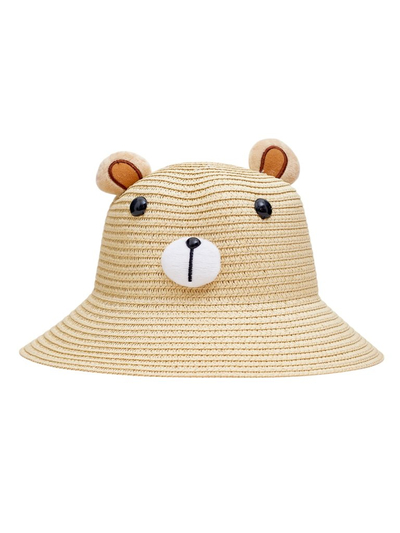 Royalfashion Chapeau de paille pour enfant motif ours