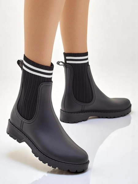 Bottes de pluie pour femmes Royalfashion avec un insert en tissu plus haut Scarlesa