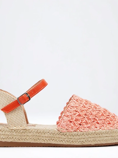 Espadrilles femme orange avec ajouré Triumf - Footwear