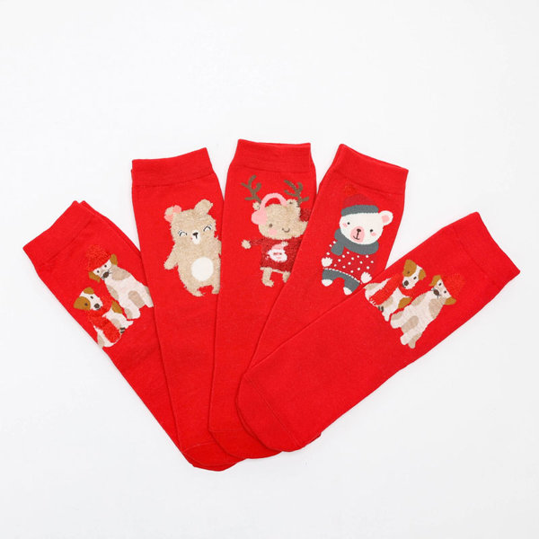 Chaussettes de Noël femme 5 / paquet - Sous-vêtements