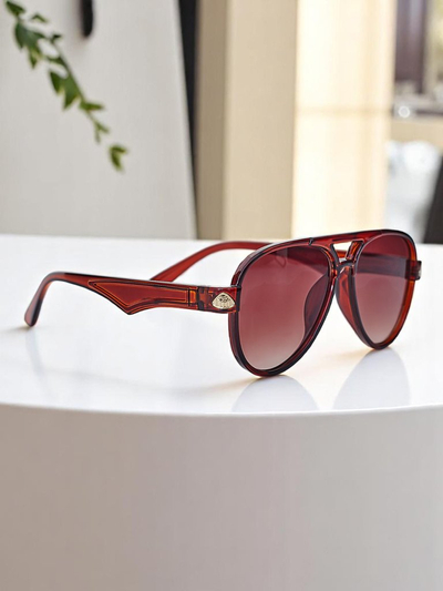 Royalfashion Lunettes de soleil avec branches décoratives Shadow Aviator
