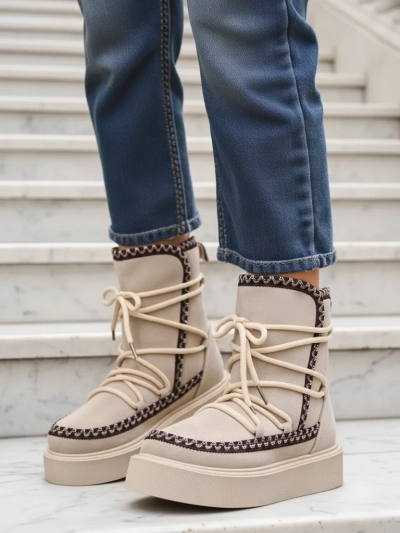 Bottes de neige à lacets Royalfashion pour femmes Siozi