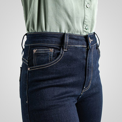 Pantalon taille haute bleu foncé - Pantalon 1