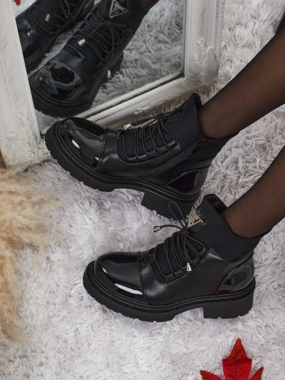 Bottines à lacets pour femmes Elisse en cuir écologique