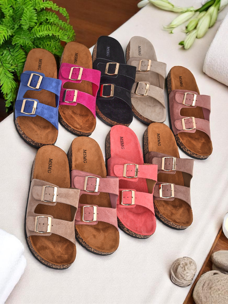 Royalfashion Tongs femme à boucles Foumy