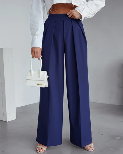 Pantalons larges pour femmes Royalfashion avec pli