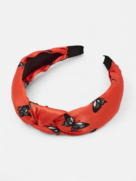 Royalfashion Bandeau à cheveux à carreaux avec papillons Butterfly Weave