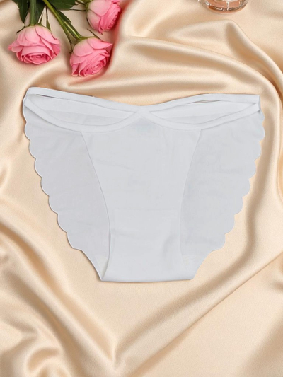 Royalfashion Culotte bikini femme découpée au laser avec brides décoratives Edge Chic