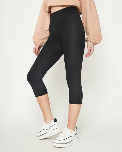 Legging 3/4 noir pour femme - Vêtements