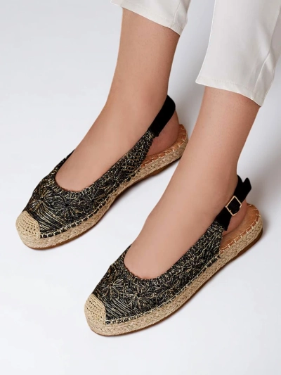 Royalfashion Espadrilles pour femmes avec broderie décorative