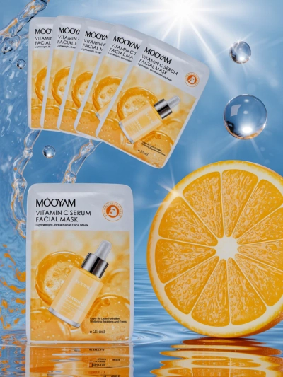 Masque en tissu pour le visage à la vitamine C