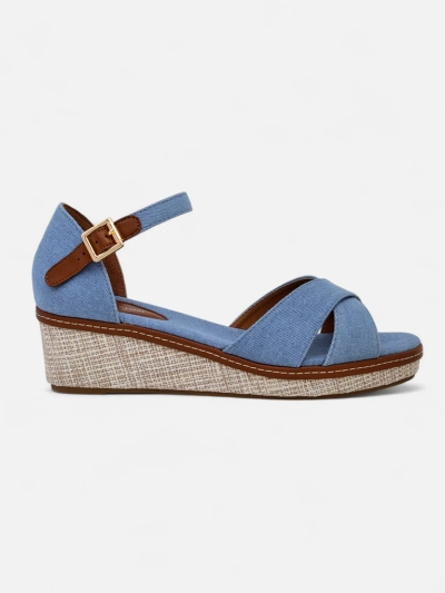Royalfashion Sandales compensées pour femmes Terrific